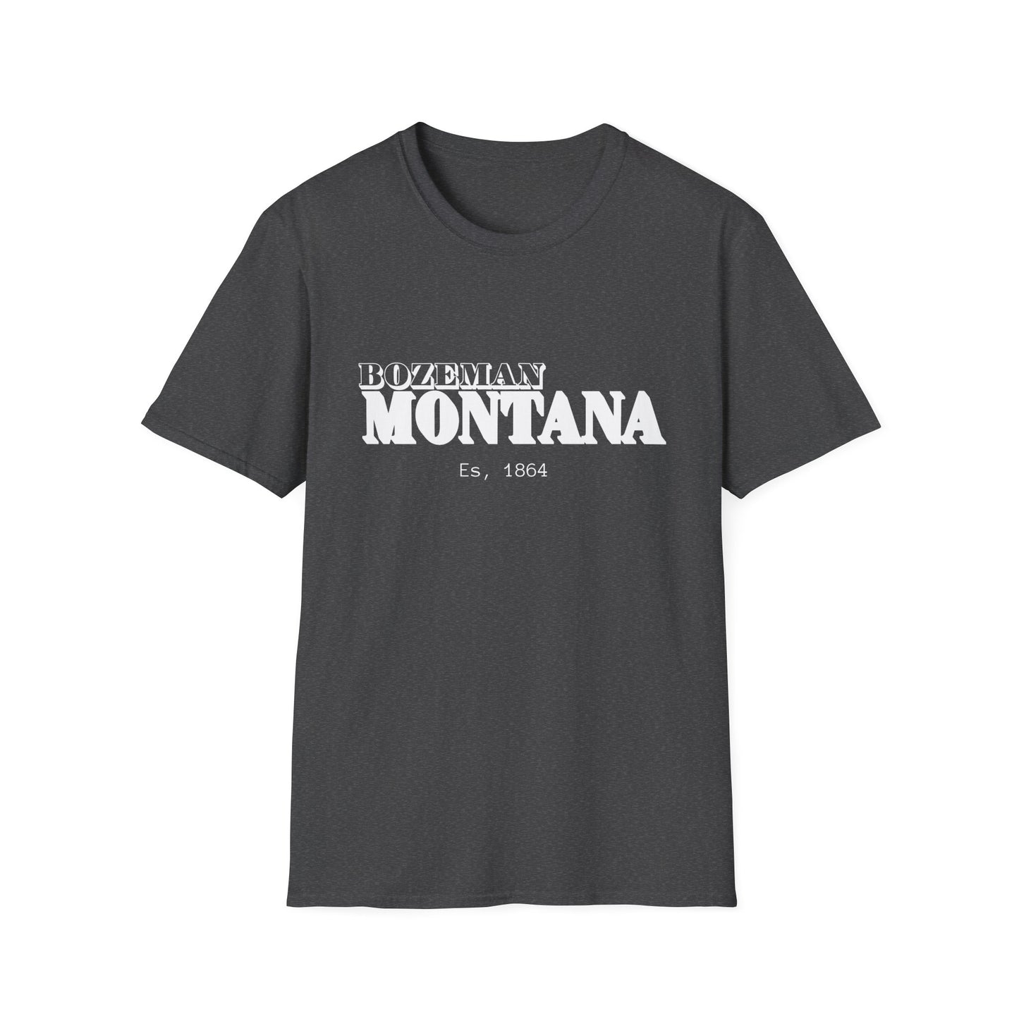 Bozeman Montana Unisex Softstyle T-Shirt - Retro Graphic Tee for Travelers