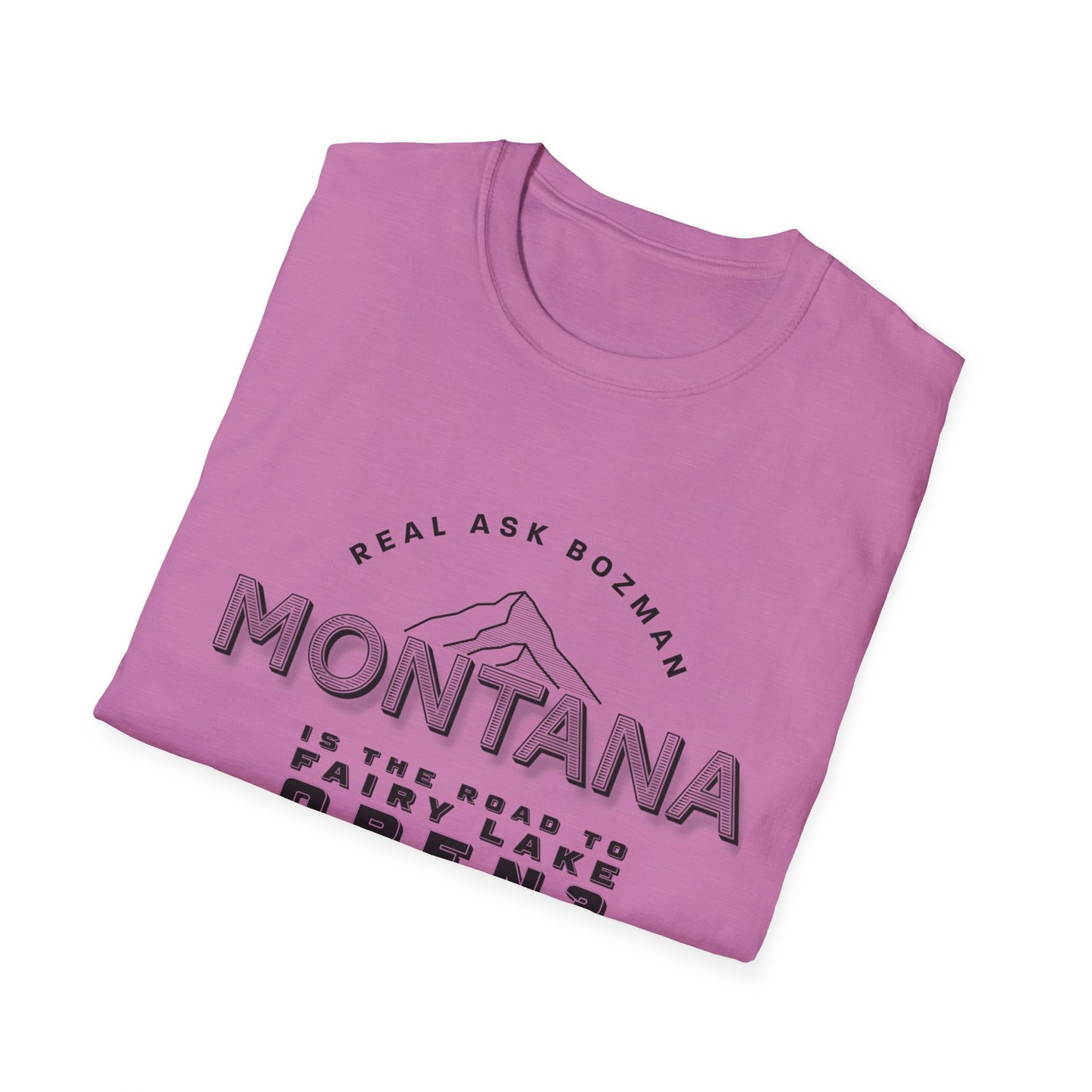 Montana  Unisex Softstyle T-Shirt - “Is the road to Fairy Lake open?”