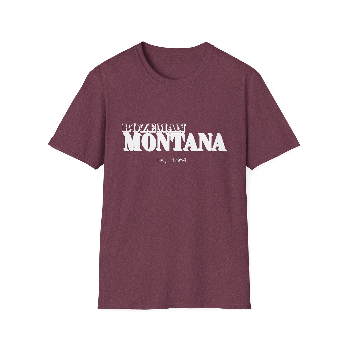 Bozeman Montana Unisex Softstyle T-Shirt - Retro Graphic Tee for Travelers