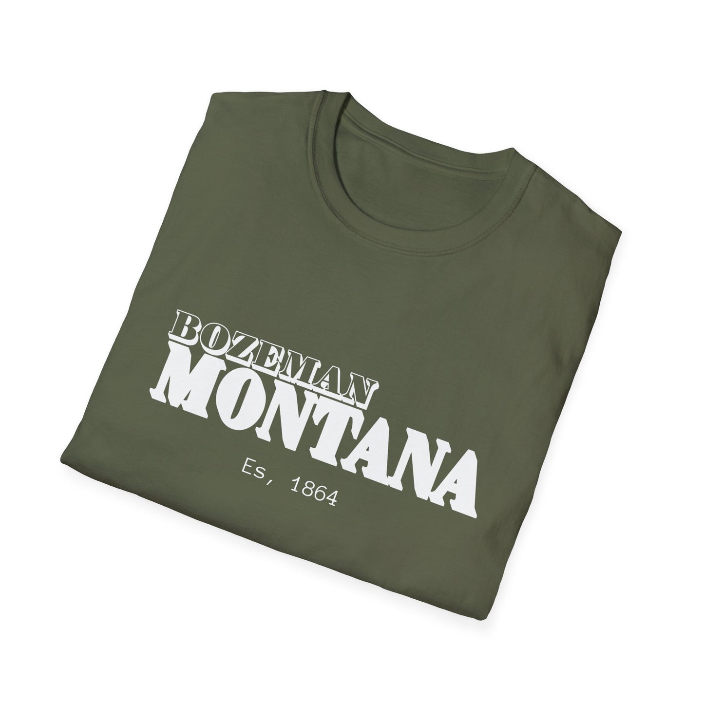 Bozeman Montana Unisex Softstyle T-Shirt - Retro Graphic Tee for Travelers